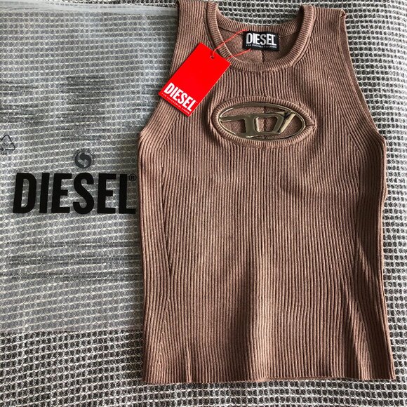 Diesel Tops - Diesel Ribknit viscose- lend tank top